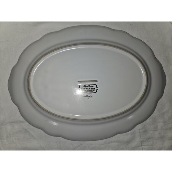 Noritake Stoneware VICTORY BLUE 8673 14" Platter - Picture 2 of 3